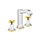 Смеситель для раковины на 3 отверстия Hansgrohe Metropol Classic (цвет - хром/золото), с донным клапаном (31307090)