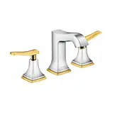 Смеситель для раковины на 3 отверстия Hansgrohe Metropol Classic (цвет - хром/золото), с донным клапаном (31330090)