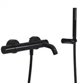 Смеситель для ванны Tres Study (цвет - чёрный), с душевым гарнитуром (26117001TNE)