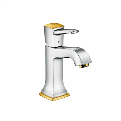 Смеситель для раковины Hansgrohe Metropol Classic (цвет - хром/золото) (31300090) фото 1 Aquada.com.ua