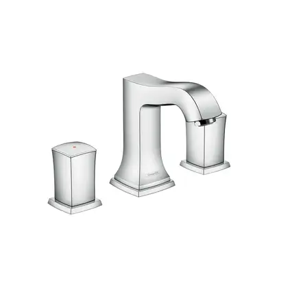 Смеситель для раковины на 3 отверстия Hansgrohe Metropol Classic (цвет - хром), с донным клапаном (31304000) фото 1 Aquada.com.ua