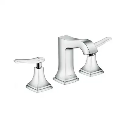 Смеситель для раковины на 3 отверстия Hansgrohe Metropol Classic (цвет - хром), с донным клапаном (31330000) фото 1 Aquada.com.ua