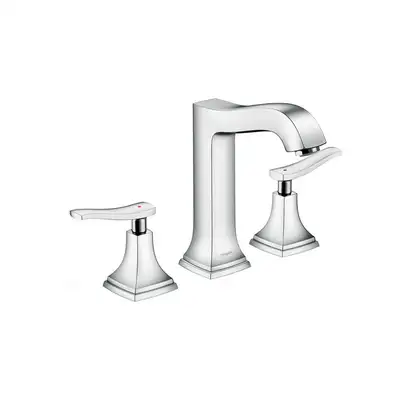 Смеситель для раковины на 3 отверстия Hansgrohe Metropol Classic (цвет - хром), с донным клапаном (31331000) фото 1 Aquada.com.ua