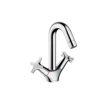 Смеситель для раковины, двухвентильный Hansgrohe Logis (цвет - хром) (71271000) фото 1 Aquada.com.ua