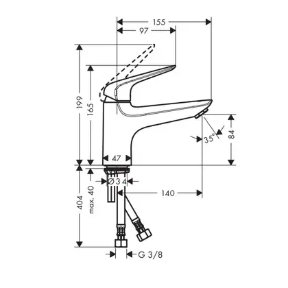 Смеситель для ванны Hansgrohe Novus (цвет - хром) (71322000) фото 2 Aquada.com.ua