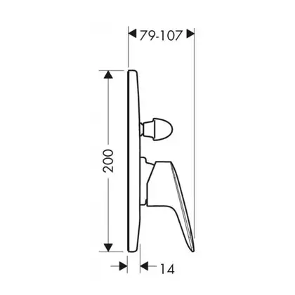 Смеситель для ванны Hansgrohe Logis (цвет - хром) (71406000) фото 2 Aquada.com.ua