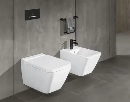 Биде подвесное Villeroy & Boch Finion 56х37,5 см (ярко-белый ceramicplus) (446500R1) фото 3 Aquada.com.ua