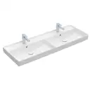 Двойная раковина 130 х 47 см Villeroy & Boch Collaro (альпийский белый, без перелива) (4A34D101) фото 1 Aquada.com.ua