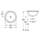 Раковина встраиваемая (в столешницу) сверху Villeroy & Boch Loop & Friends Ø 535 мм (61405101) фото 4 Aquada.com.ua