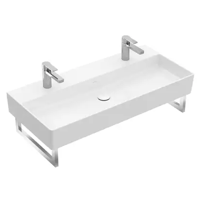 Раковина подвесная 100 х 47 см Villeroy & Boch Memento 2.0 (альпийский белый, с переливом) (4A22A401) фото 1 Aquada.com.ua