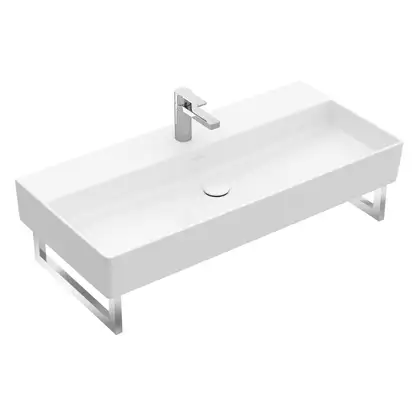 Раковина подвесная 100 х 47 см Villeroy & Boch Memento 2.0 (альпийский белый, с переливом) (4A22A501) фото 1 Aquada.com.ua
