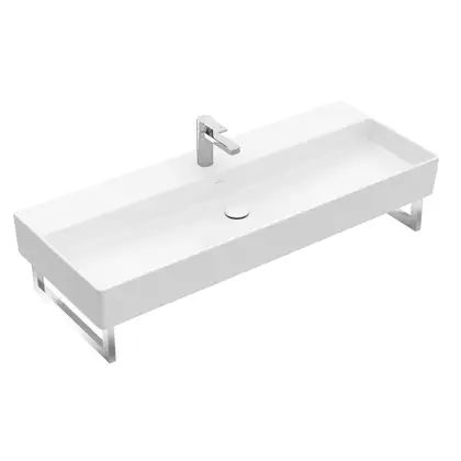 Раковина подвесная 120 х 47 см Villeroy & Boch Memento 2.0 (альпийский белый, без перелива) (4A22C201) фото 1 Aquada.com.ua