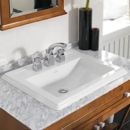 Встраиваемая раковина Villeroy & Boch Hommage 630 х 525 мм (710263R2) фото 2 Aquada.com.ua