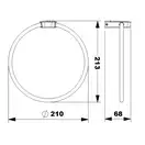 Полотенцедержатель-кольцо Ø 558 мм Sonia S6 Black, чёрный матовый (168224) фото 3 Aquada.com.ua