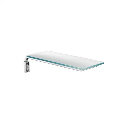 Полочка 200 мм Hansgrohe Crometta (цвет - хром/стело прозрачное) (26511000) фото 1 Aquada.com.ua