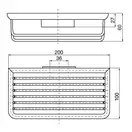 Мыльница-сетка подвесная 200 х 100 х 60 мм Emco System 2 (цвет - хром) (354500104) фото 2 Aquada.com.ua