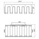 Мыльница-сетка подвесная 216 х 102 х 70 мм Emco System 2 (цвет - хром) (354500132) фото 2 Aquada.com.ua