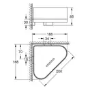 Полка угловая Grohe Selection, тёмный графит, матовый/стекло матовое (41038AL0) фото 2 Aquada.com.ua