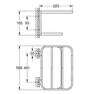 Полочка для полотенец 596 мм Grohe Selection, тёмный графит, матовый (41066AL0) фото 2 Aquada.com.ua