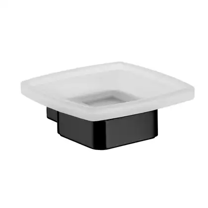 Мыльница подвесная Emco Loft Black, чёрный матовый/стекло матовое (053013300) фото 1 Aquada.com.ua