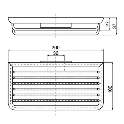 Мыльница-сетка подвесная 200 х 100 х 37 мм Emco System 2 (цвет - хром) (354500103) фото 2 Aquada.com.ua