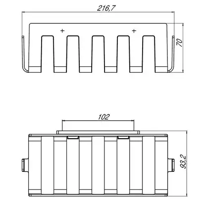 Мыльница-сетка подвесная 216 х 102 х 70 мм Emco System 2 (цвет - хром) (354500132) фото 2 Aquada.com.ua