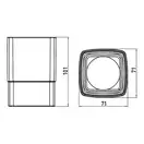 Стакан для зубных щёток настольный Emco Loft, хром/стекло матовое (052000101) фото 2 Aquada.com.ua