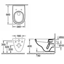 Унитаз подвесной ободковый Villeroy & Boch O.Novo (с сиденьем Soft Close) (5660H101) фото 4 Aquada.com.ua