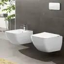 Унитаз подвесной DirectFlush (безободковый) Villeroy & Boch Legato с сиденьем Soft Close (5663RS01) фото 3 Aquada.com.ua