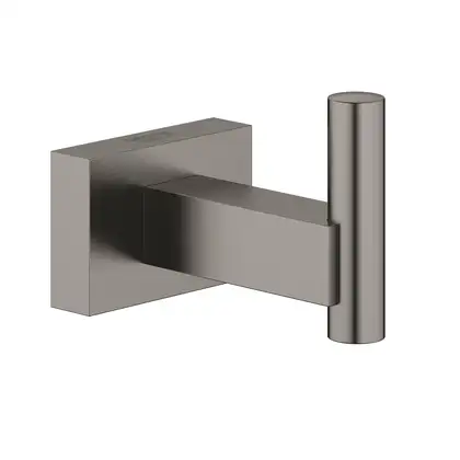 Крючок Grohe Essentials Cube, тёмный графит, матовый (40511AL1) фото 1 Aquada.com.ua