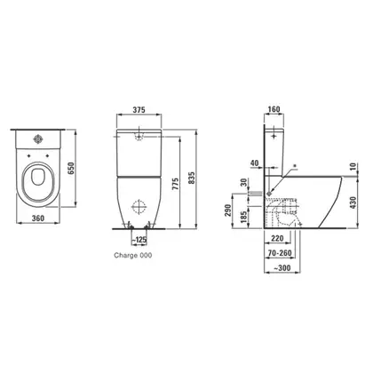 Унитаз-компакт Laufen Pro с сиденьем Soft Close (H8679530008701) фото 2 Aquada.com.ua