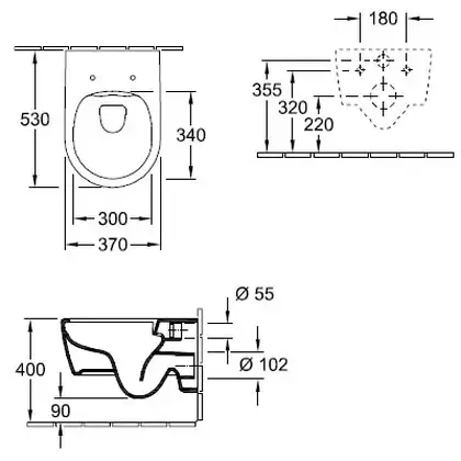 Унитаз подвесной Villeroy & Boch Avento DirectFlush (с сиденьем Soft Close) (5656HR01) фото 2 Aquada.com.ua