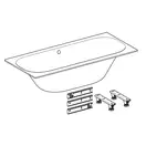 Ванна акриловая 80 х 180 см Geberit Soana Slim rim Duo с ножками (554.004.01.1) фото 4 Aquada.com.ua