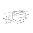 Комплект из раковины и тумбы Roca Inspira 600 х 498 х 674 мм (цвет отделки - 806 блестящий белый) (A851075806) фото 2 Aquada.com.ua