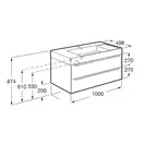 Комплект из раковины и тумбы Roca Inspira 1000 х 498 х 674 мм (цвет отделки - 806 блестящий белый) (A851077806) фото 2 Aquada.com.ua