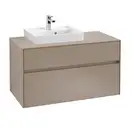 Тумба под умывальник 100 см Villeroy & Boch Collaro (Truffle Grey) умывальник слева (C01400VG) фото 1 Aquada.com.ua