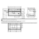 Тумба под умывальник 100 см Villeroy & Boch Collaro (Truffle Grey) умывальник слева (C01400VG) фото 2 Aquada.com.ua