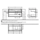 Тумба под умывальник с LED подсветкой 100 см Villeroy & Boch Collaro (Truffle Grey) умывальник слева (C015L0VG) фото 2 Aquada.com.ua