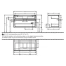 Тумба под умывальник 100 см Villeroy & Boch Collaro (Truffle Grey) умывальник в центре (C01600VG) фото 2 Aquada.com.ua