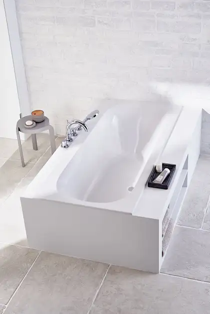 Ванна акриловая 80 х 180 см Geberit Soana Slim rim Duo с ножками (554.004.01.1) фото 3 Aquada.com.ua