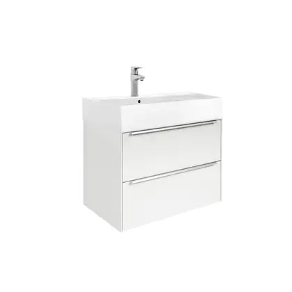 Комплект из раковины и тумбы Roca Inspira 800 х 498 х 674 мм (цвет отделки - 806 блестящий белый) (A851076806) фото 1 Aquada.com.ua