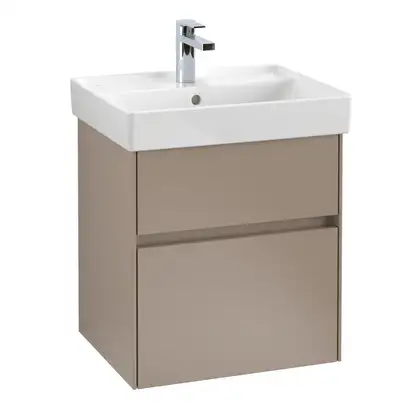Тумба под умывальник с LED подсветкой 51 см Villeroy & Boch Collaro (Truffle Grey) (C007L0VG) фото 1 Aquada.com.ua