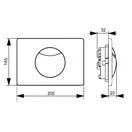 VILLEROY & BOCH Клавиша смыва Villeroy&Boch ViConnect (92248569) хром матовый фото 2 Aquada.com.ua