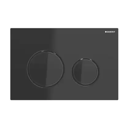 Смывная клавиша, двойной смыв Geberit Sigma 21 (чёрный хромированный/чёрный) (115.651.SJ.1) фото 1 Aquada.com.ua