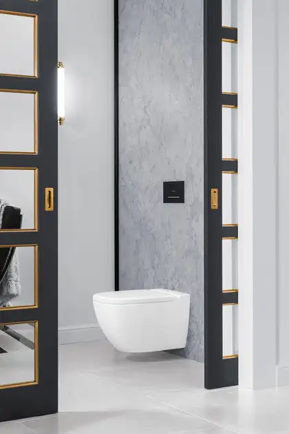 Клавиша смыва Villeroy & Boch ViConnect (стекло - Glass Glossy Black) (922160RB) фото 2 Aquada.com.ua