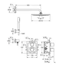 Душевая система скрытого монтажа с термостатом Grohe Grohtherm 3000 Cosmopolitan (цвет - хром) (34627000) фото 3 Aquada.com.ua