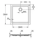 Душевой поддон Grohe 80 х 80 см, универсальный (39302000) фото 4 Aquada.com.ua