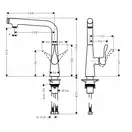 Смеситель для кухни, однорычажный Hansgrohe Metris Select (цвет - хром) (14847000) фото 2 Aquada.com.ua