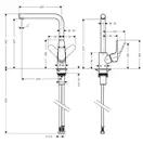 Смеситель для кухни Hansgrohe Focus 280 (цвет - чёрный матовый) (31817670) фото 2 Aquada.com.ua