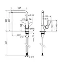Смеситель для кухни Hansgrohe Focus 280 (цвет - сталь) (31817800) фото 2 Aquada.com.ua